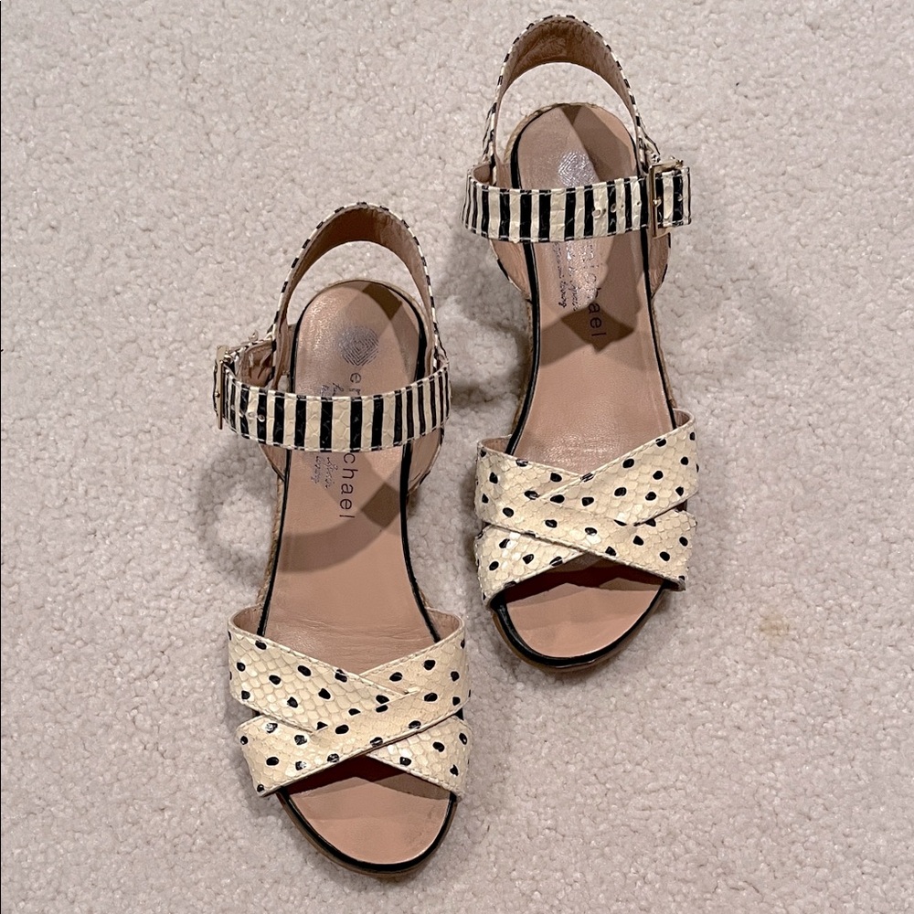 Eric Michael Striped and Polka Dot Sandals